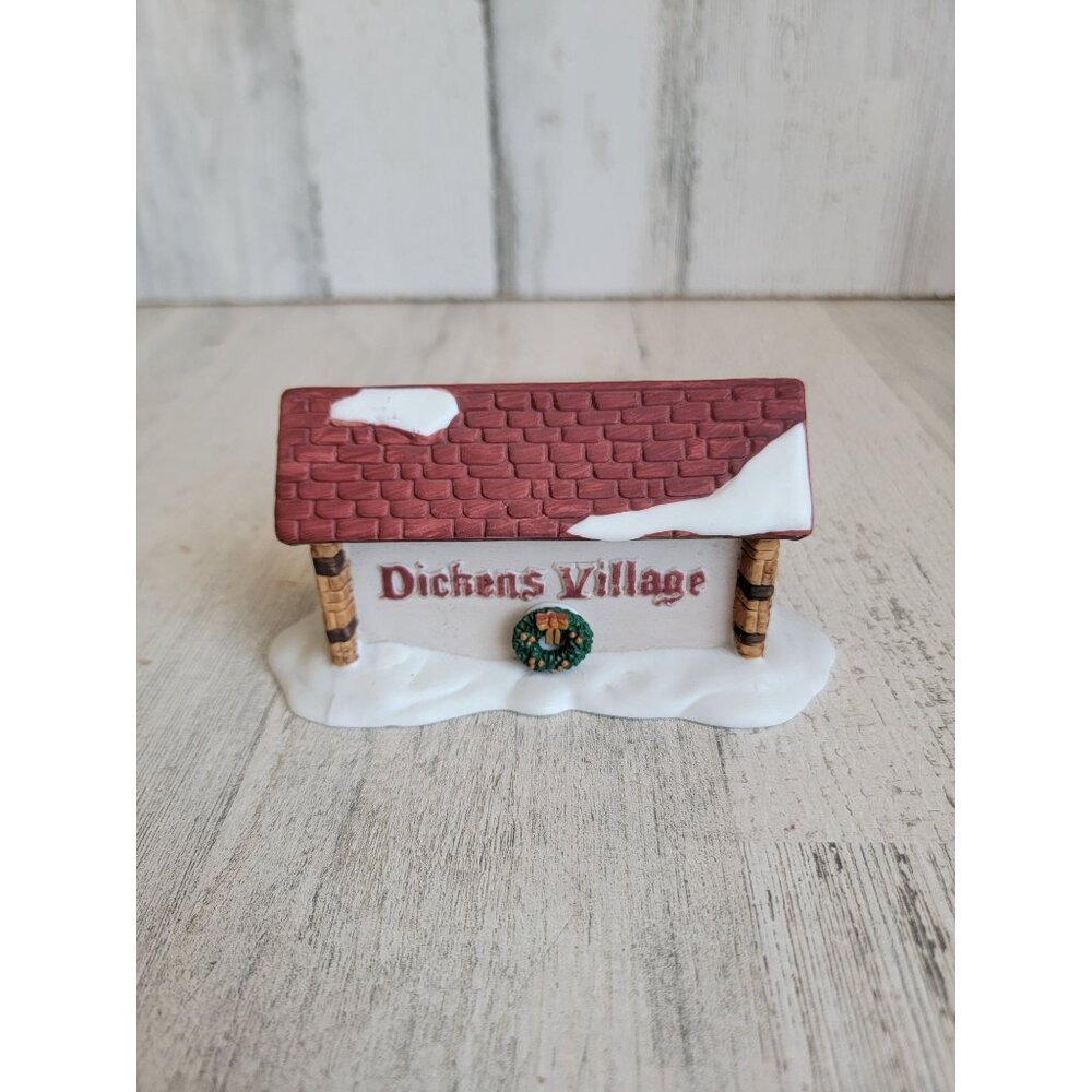 Department 56 Dickens Village ceramic sign accessory Xmas